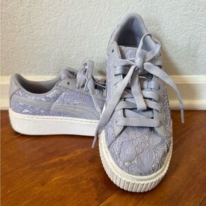 Puma Lilac Lace Sneakers Sz 9